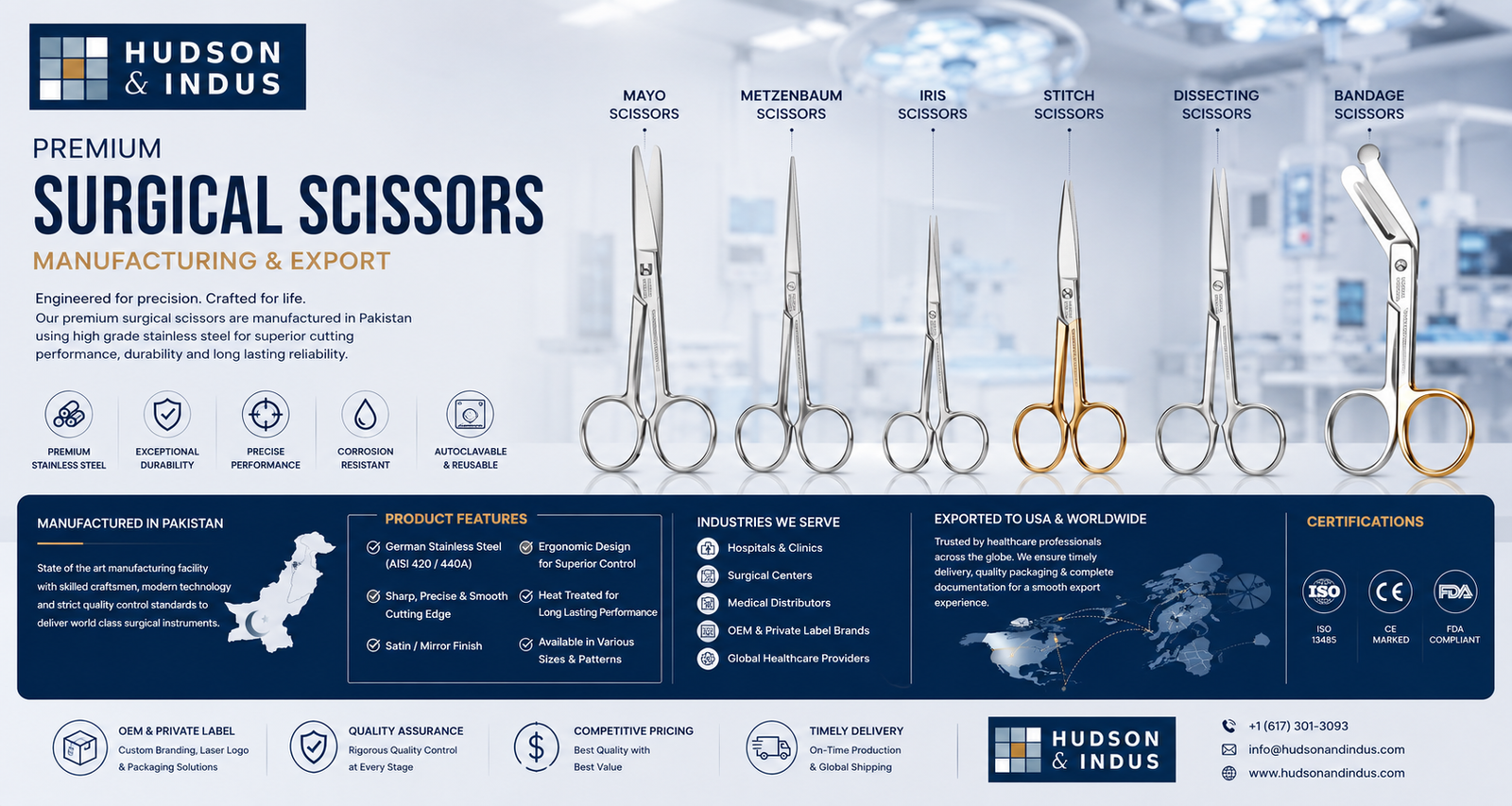 Premium Surgical Scissors Manufacturing & Export