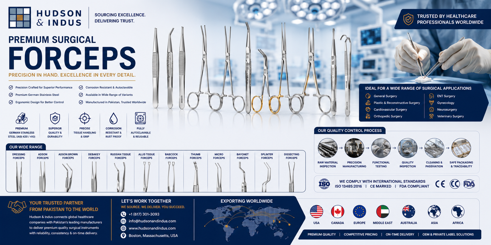 Premium Surgical Forceps Manufacturing & Export